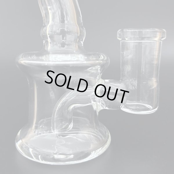 画像2: Stemless Mini Glass Bong ステムレス ミニガラス ボング（火皿なし）9.5cm (2)