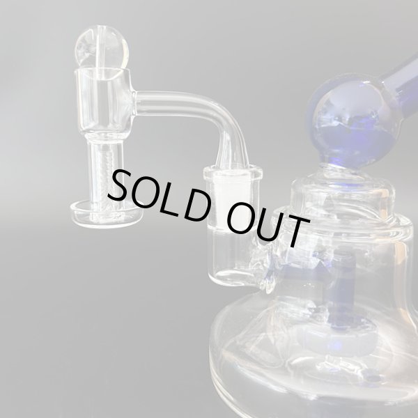 画像3: Flat Top Quartz Banger With Hollow Bubble Cap Ball & Terp Pillar フラットトップ クォーツ バンガー バブルキャップ＆タープピラー付き （WAX・ダブリグ用 火皿） (3)