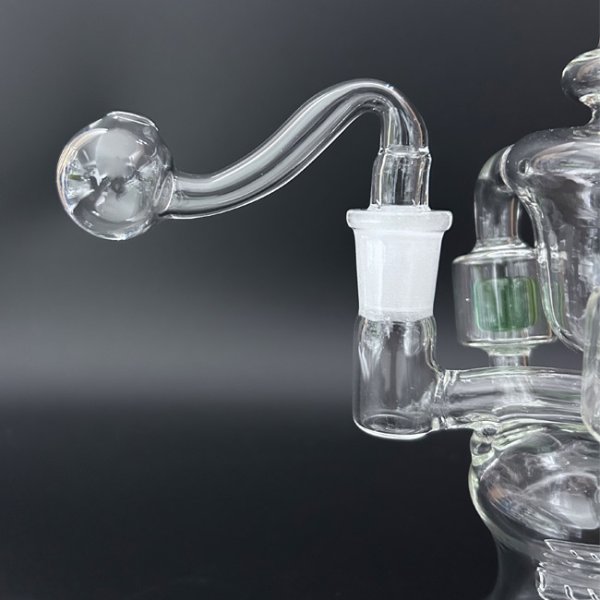 画像4: ガラスボング用 クラックパイプ パーツ(カーブ) (4)