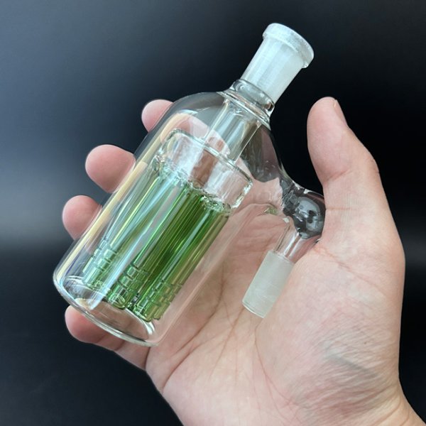 画像4: Pyrex Bubbler Ash Catcher ガラスボング用 拡張チャンバーパーツ 90°(14mm/18mm) (4)