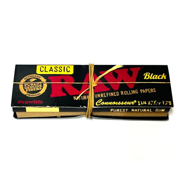 画像2: RAW - BLACK ペーパー1 1/4サイズ &フィルターチップ 76mm (2)