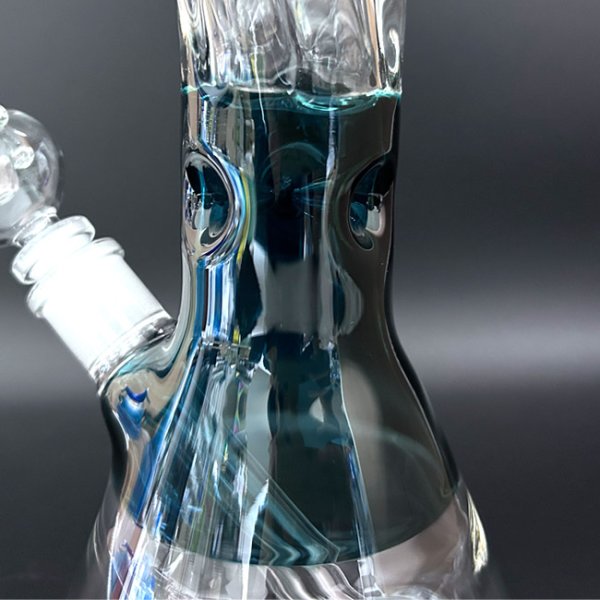 画像6: Stripe Twist Green Bubble ストライプ ツイスト グリーンバブル  アイスガラス ボング 41cm (6)