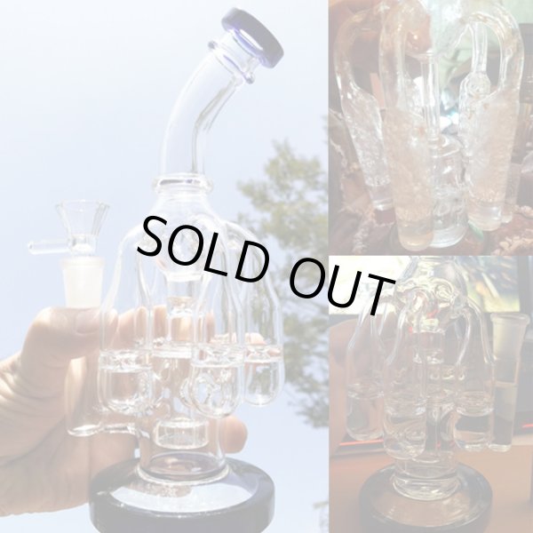 画像7: 5 Arms Chamber Recycler Bong リサイクラー ボング 24cm (7)