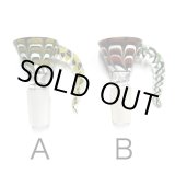 画像: Glass on Glass Bowl - Spike ガラスボング　水パイプ用　火皿 ／ 14mm オス型