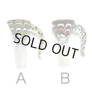 画像: Glass on Glass Bowl - Spike ガラスボング　水パイプ用　火皿 ／ 14mm オス型