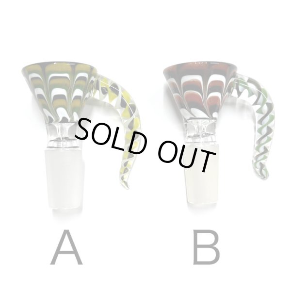 画像1: Glass on Glass Bowl - Spike ガラスボング　水パイプ用　火皿 ／ 14mm オス型 (1)