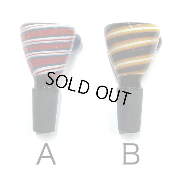 画像1: Glass on Glass Bowl - Spiral ガラスボング　水パイプ用　火皿 ／ 14mm オス型 (1)