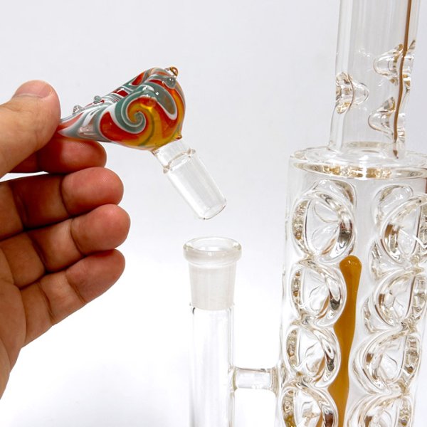 画像5: Glass on Glass Bowl - Wig Wag ガラスボング 水パイプ用 火皿 / 14mm オス型 (5)