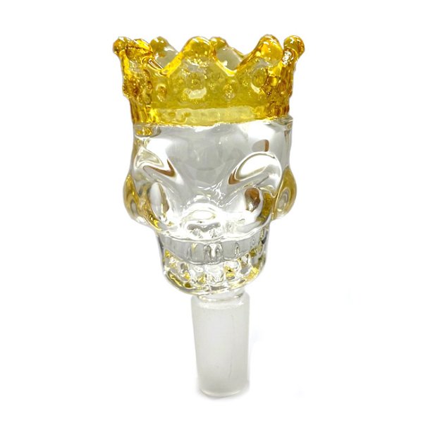 画像1: Slull with Crown Big Glass Bowl ガラスボング　水パイプ用　火皿 ／ 14mm オス型 (1)