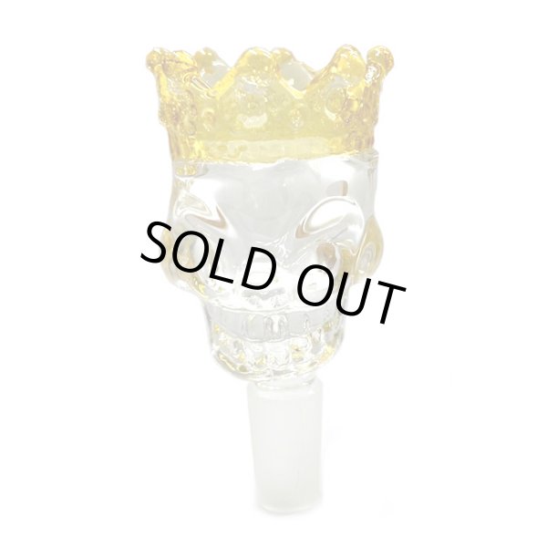 画像1: Slull with Crown Big Glass Bowl ガラスボング　水パイプ用　火皿 ／ 14mm オス型 (1)