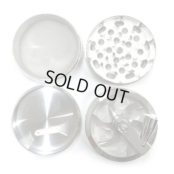 画像4: 4pc Metal Crank Grinder ハンドル付き グラインダー φ60mm (4)