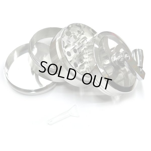 画像3: 4pc Metal Crank Grinder ハンドル付き グラインダー φ60mm (3)