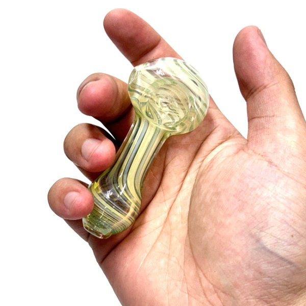 画像5: Ropes & Swirls Glass Spoon Pipe ガラスパイプ (5)