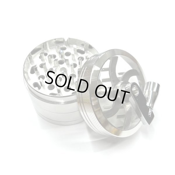 画像2: 4pc Metal Crank Grinder ハンドル付き グラインダー φ60mm (2)