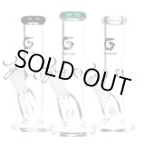 画像: GLASS HOUSE - Pinched Straight Tube Glass Water Pipe  アイス ガラスボング  20cm