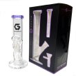画像8: GLASS HOUSE - Pinched Straight Tube Glass Water Pipe  アイス ガラスボング  20cm (8)
