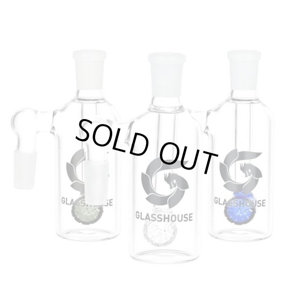 画像1: GLASS HOUSE - Diffuser Ash Catcher ガラスボング用 拡張チャンバーパーツ 90°(14mm) (1)