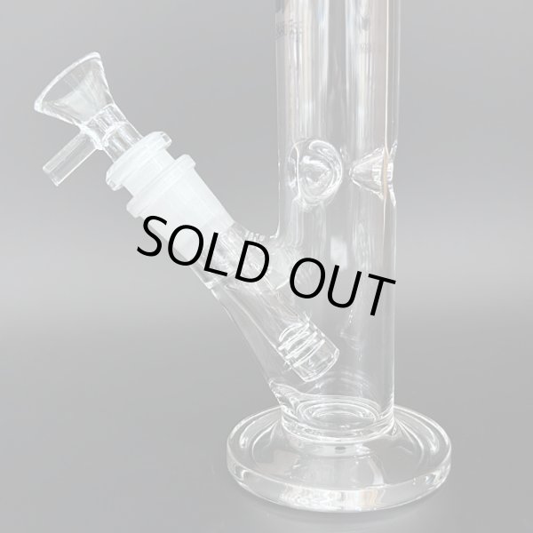 画像4: GLASS HOUSE - Pinched Straight Tube Glass Water Pipe  アイス ガラスボング  20cm (4)