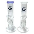 画像3: GLASS HOUSE - Pinched Straight Tube Glass Water Pipe  アイス ガラスボング  20cm (3)