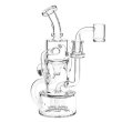 画像3: Pulsar - Debonaire Diamond Triple Perc Glass Recycler Dab Rig リサイクラー ダブリグ ボング 23.5cm (3)