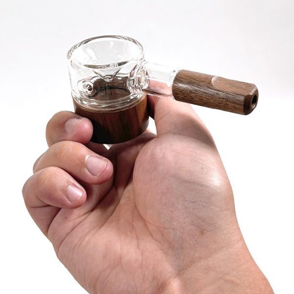 画像7: MJ Arsenal - Granby Hand Pipe ガラス& ウッド ハンドパイプ (7)