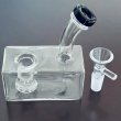 画像3: Rectangle Thick Glass Water Pipe ミニ ガラスボング  (3)