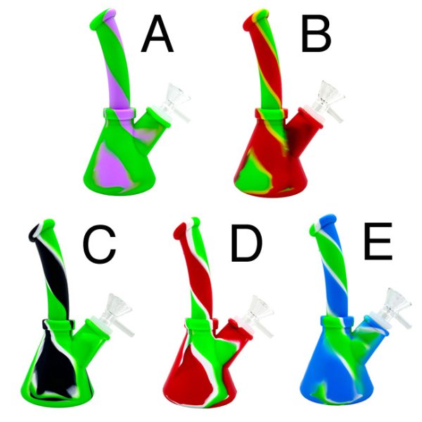 画像2: Mini Silicone Beaker Bong ミニシリコン ビーカー ボング 17cm (2)