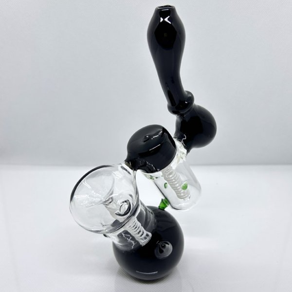 画像2: Heady Smoking Pipes - Black Hookah Bubbler  ガラスバブラー  (2)