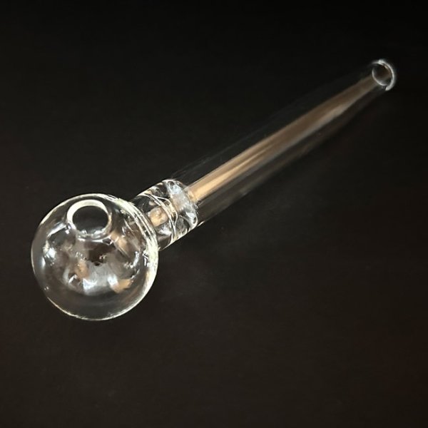 画像1: Thick Pyrex Glass クラックパイプ ガラパイ - 14cm (1)