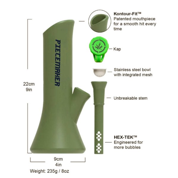 画像3: Piecemaker - NEW KALI GO! ピースメーカー シリコンボング 21cm (3)