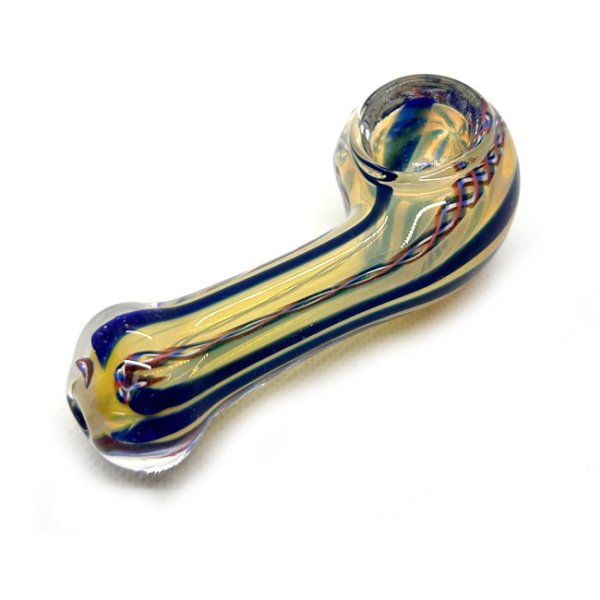 画像2: Color Changing Left Hand Glass Pipe ガラスパイプ (2)
