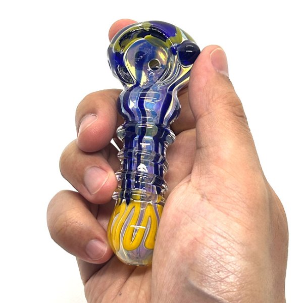 画像7: Color Changing Hand Glass Pipe ガラスパイプ (7)