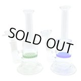 画像: Slim Honeycomb Glass Bong  ガラスボング 15cm