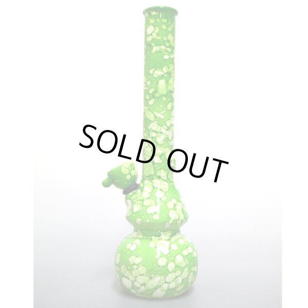 画像1: ガラスボング「カラーペイント/グリーン」 (1)