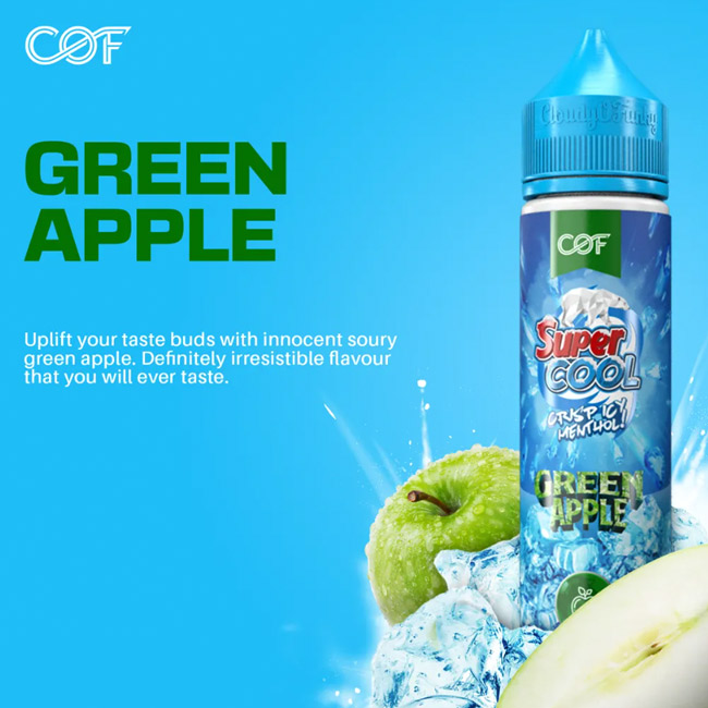 Cloudy O Funky Super Cool Apple Aloevera 60ml アップル アロエ 清涼剤 メンソール COF 電子タバコ  vape ベイプ フルーツ リキッド マレーシア 通販